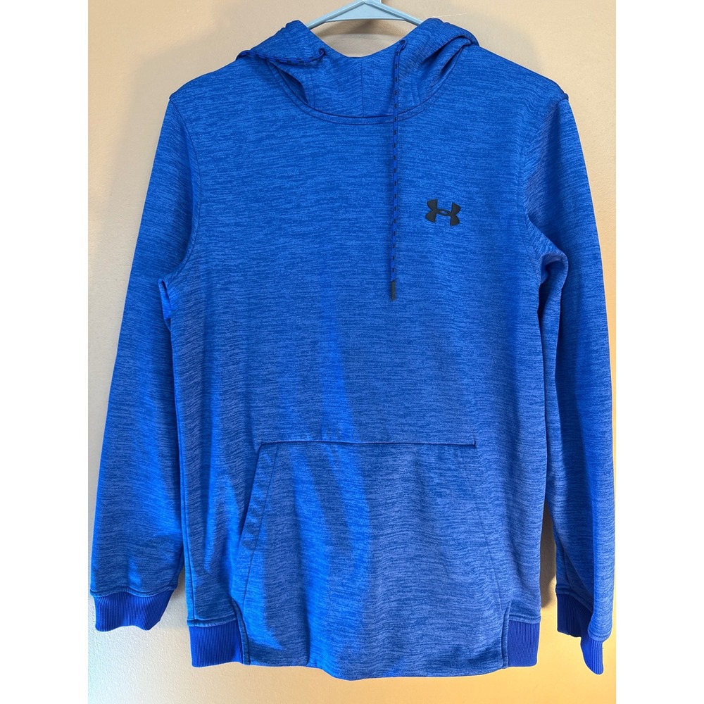 Under Armour ColdGear Blue Space Dye Heather‎ Loose Fit Hoodie Sweatshirt Small